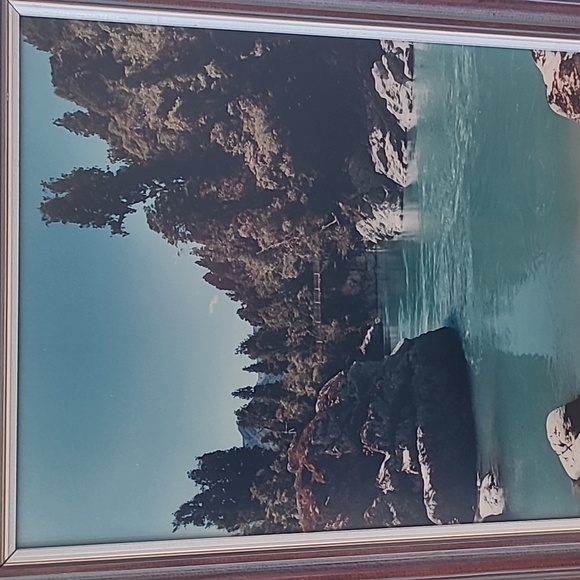 VINTAGE FRAMED PHOTOGRAPHY ART 'Hokitika Gorge' by Ulrich Walthert 1984 - Picture 3 of 12